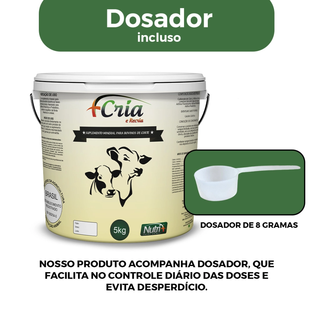 2 BALDES 5KG CADA DE SUPLEMENTO +CRIA (FRETE GRÁTIS)