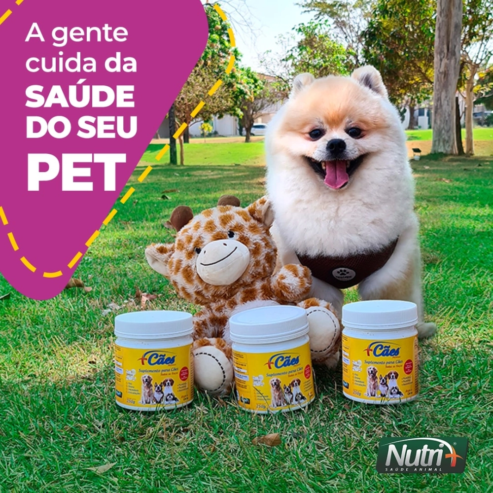 2 POTES 250G CADA DE SUPLEMENTO +CÃES (FRETE GRÁTIS)