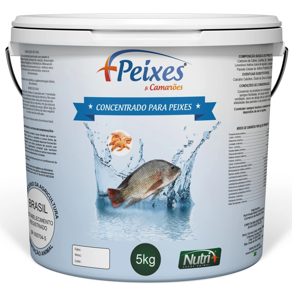 5KG DE CONCENTRADO +PEIXES (FRETE GRÁTIS)